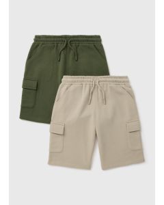 Boys 2 Pack Jogger Cargo Shorts