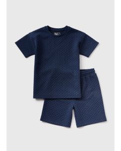 Boys Jacquard T-Shirt & Shorts Set