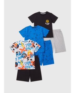 Boys 3 Pack Graffiti Pyjama Sets