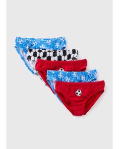 Boys 5 Pack Football Design Boxers