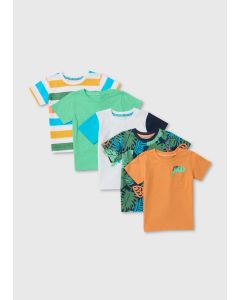 Boys 5 Pack Jungle Print T-Shirts