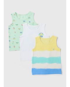 Boys 3 Pack Tie Dye Vests