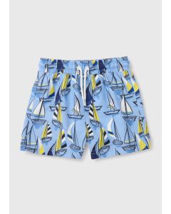 Boys Boat Print Swim Shorts