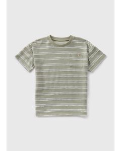 Boys Stripe TextuT-Shirt