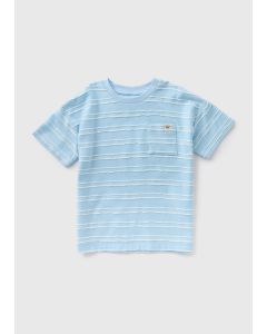 Boys Stripe TextuT-Shirt