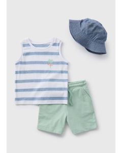 Boys Bucket Hat Vest & Shorts Set