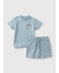 Boys Towel T-Shirt & Shorts Set