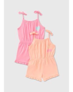 Girls 2 Pack  Playsuits