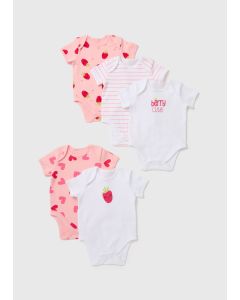 Baby 5 Pack Strawberry Bodysuits