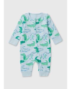 Baby Crocodile Print Sleepsuit