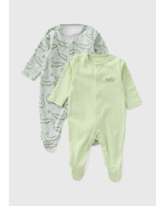 Baby 2 Pack Croc Sleepsuits