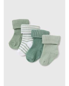 Baby 4 Pack Ribbed Socks