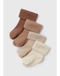 Baby 4 Pack Ribbed Socks