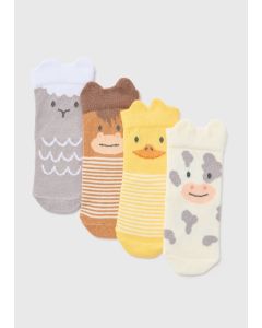 Baby 4 Pack Farm Design Socks