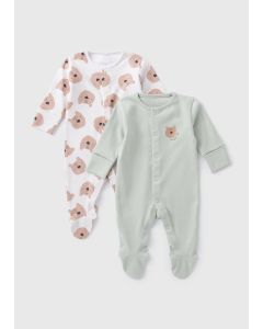 2 Pack Baby Bear Sleepsuits