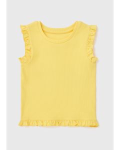 Girls Ribbed Frill Vest