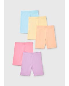 Girls 5 Pack Cycling Shorts