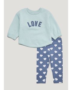 Girls Love Sweatshirt & Leggings Set