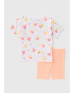 Girls Heart T-Shirt & Shorts Set