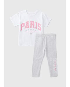 Girls Paris Top & Leggings Set