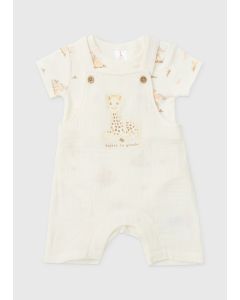 Sophie la Girafe Baby Oatmeal Dungaree Set