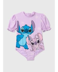 Disney Girls Lilo & Stitch Puff Sleeve Swimsuit