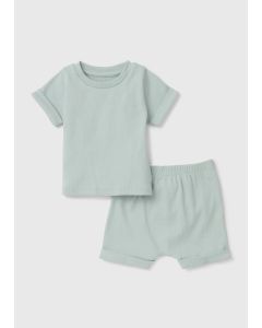 Baby Ribbed T-Shirt & Shorts Set