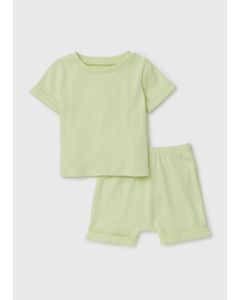 Baby Ribbed T-Shirt & Shorts Set