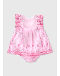 Baby Gingham Frill Dress & Knickers Set