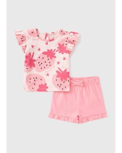 Baby Strawberry Print Top and Short Set