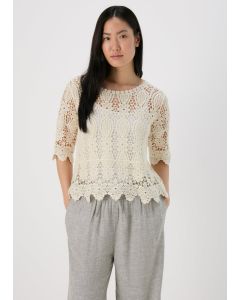 Lace Crochet T Shirt