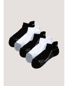 Souluxe 5 Pack Monochrome Trainer Sports Socks