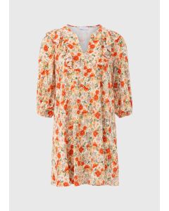 Floral Woven Frill Mini Dress