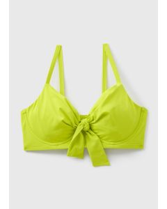 Lime Tie Front Bikini Top