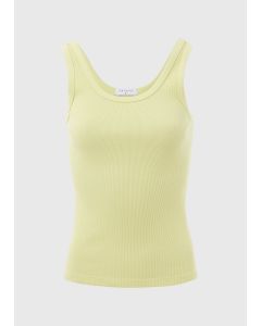 Scoop Neck Ribbed Jersey Vest