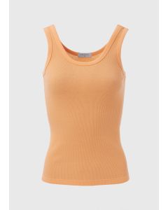 Scoop Neck Ribbed Jersey Vest