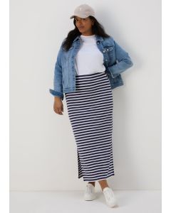 Stripe Jersey Maxi Skirt