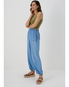 Denim Parachute Trousers