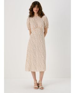 Spot Print Midi Tea Dress