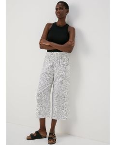 Spots Wide Leg Viscose Trousers