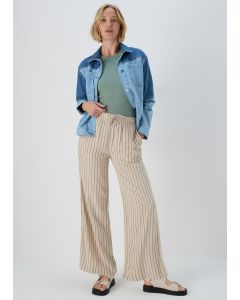 Stripe Wide Leg Trousers