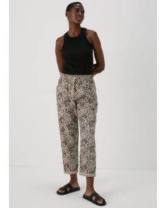 Animal Print Linen TapeTrousers