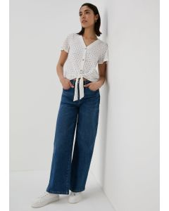 Wide Leg Straight Fit Jeans