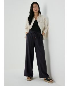 Textured Wide Leg Trousers