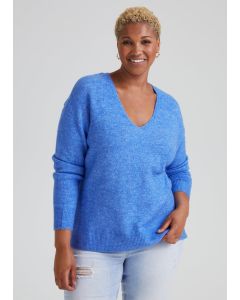 Papaya Curve V-Neck Jumper