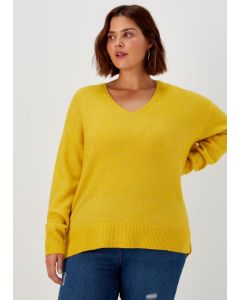 Papaya Curve V-Neck Jumper