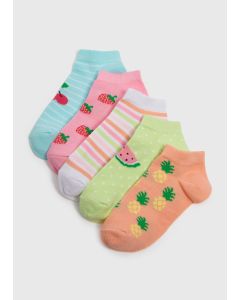 Baby 5 Pack Fruit Trainer Socks