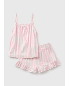 Girls Stripe Strappy Top & Shorts Pyjama Set