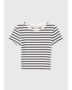 Girls Stripe Ribbed Top