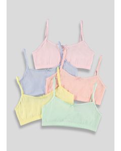 Girls 5 Pack Pastel Crop Tops